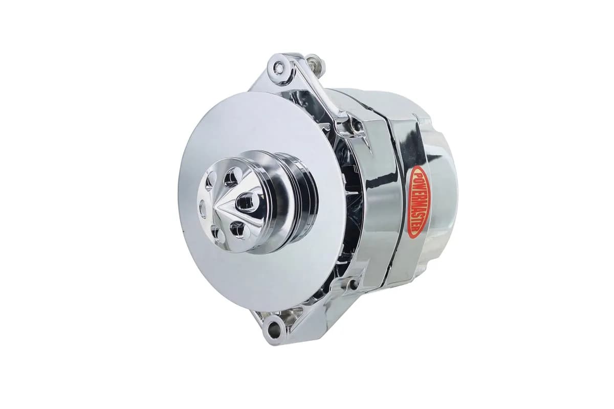 Alternator; 12si; 100 Amp; 75 Idle; 1 Groove V Type; Baffle And Cone; OE Look; Chrome;