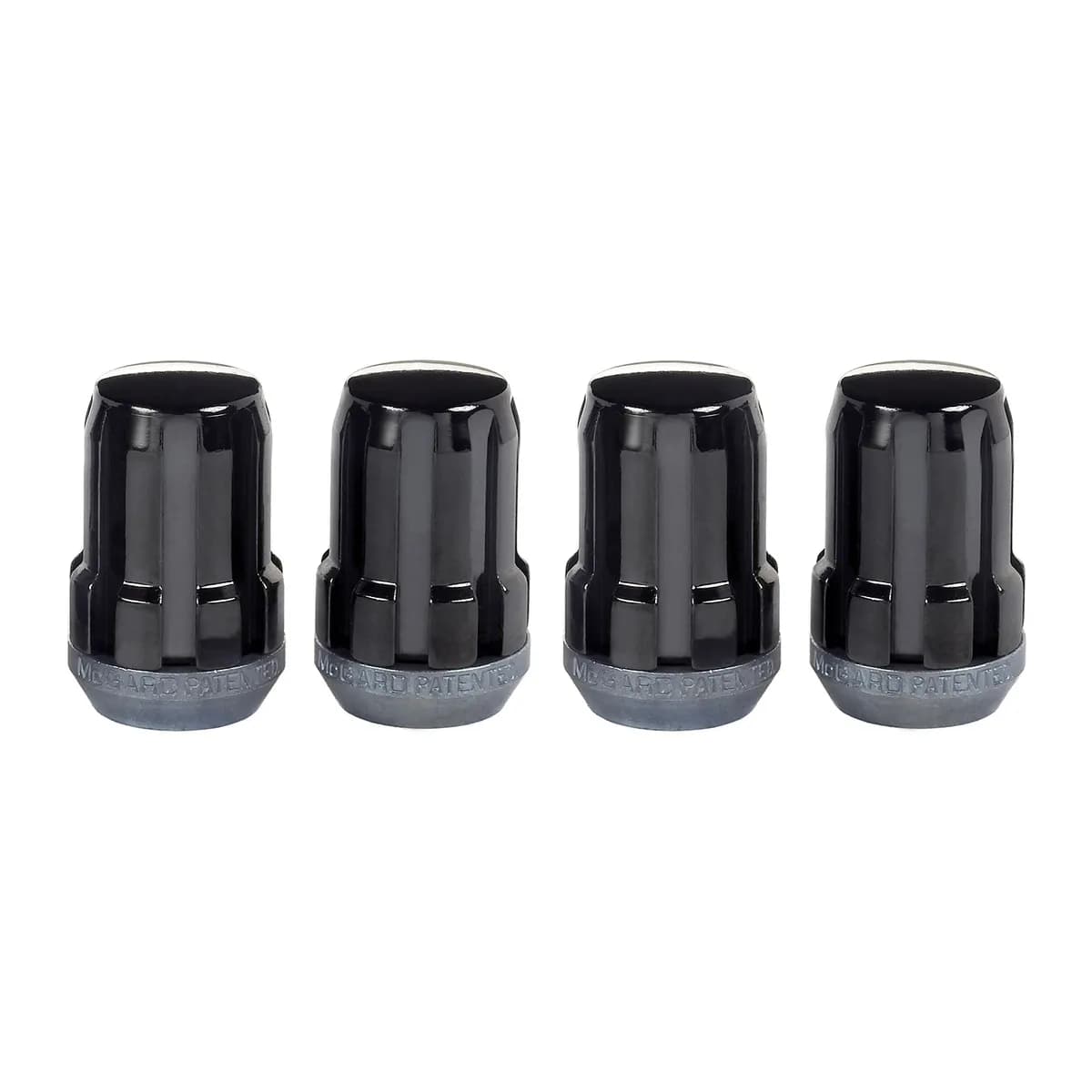 Splinedrive Lug Nut M12x1.5 Cone Seat 1.24 in Oal Black (4 Pk)