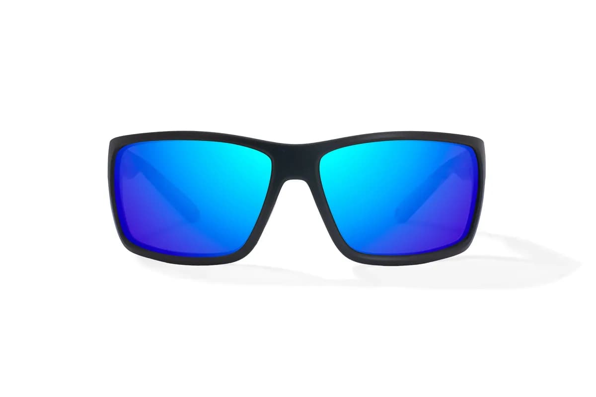 Bales Beach Blue Mirror Glass Black