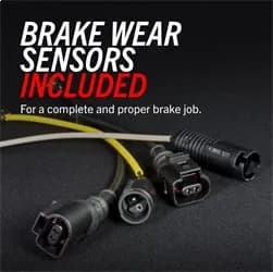Z23 Evolution Sport Upgrade Kit: Drilled/Slotted Rotors; Carbon-Fiber Ceramic Pads W/Hardware; Pad Sensors
