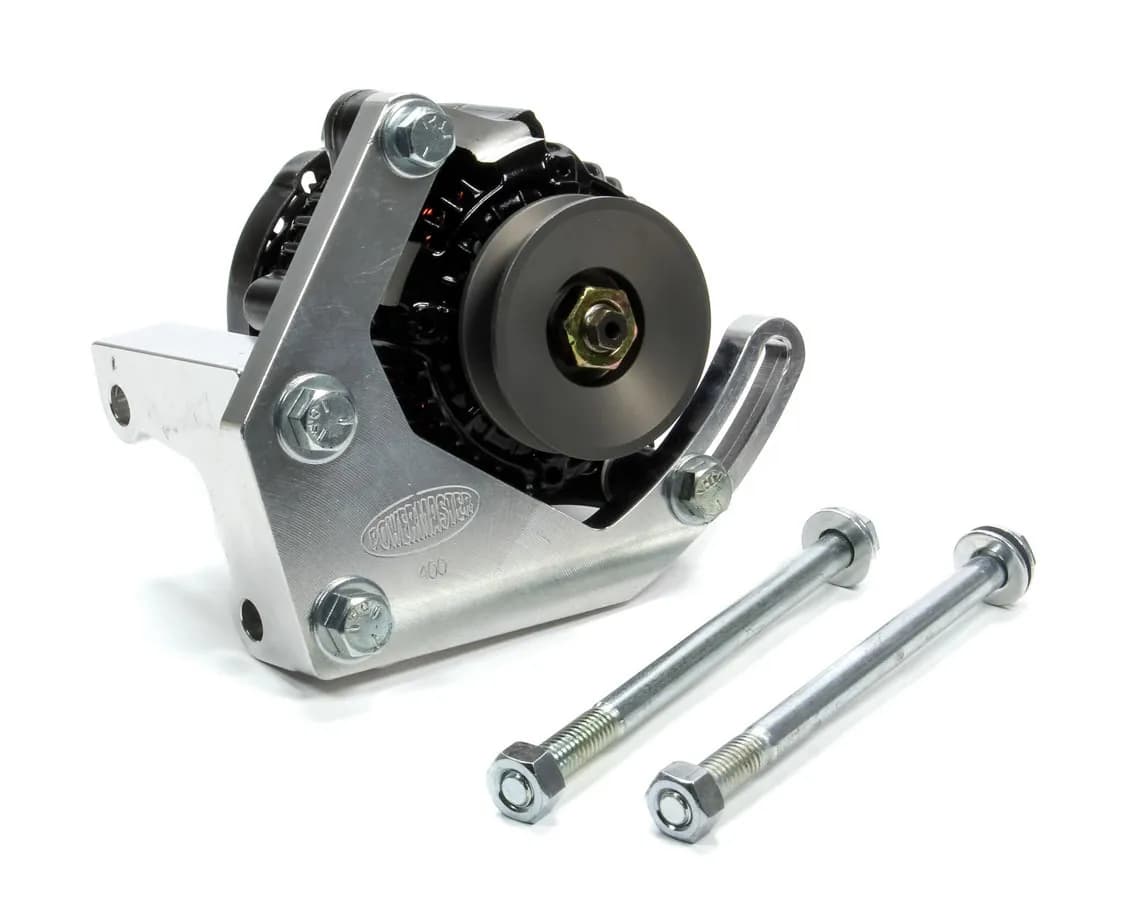 Pro Series Alternator Kit; Quick Change; Passenger Side Mount; Incl. Alternator PN[8162]; 1 Groove V Type Alternator Pulley PN[181]; Bracket PN[400]; Winters/Richmond Rear Ends;