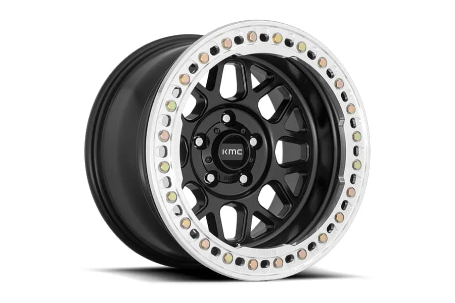KMC Wheels KM235 Grenade Crawl Beadlock Wheel 20x10 8x6.5 48mm Offset Black