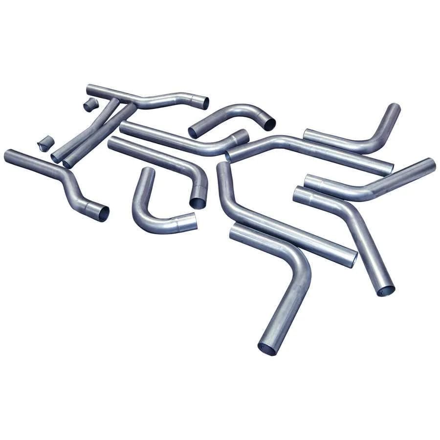 U-Fit Dual Kit 2.50in 16 pc. Universal Dual Pipe Kit (pipes only) Mandrel Bent Tubing 16 Gauge 409S Stainless Steel Tubing