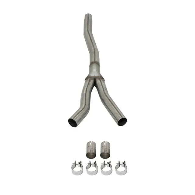 2015 Mustang, 2.3L Ecoboost Engine, Resonator Delete, Scavenger Series Y-Pipe, Mandrel Bent 2.50" Tubing, Use with Factory Mufflers or FM Axle-back kits, 409S Stainless Steel.