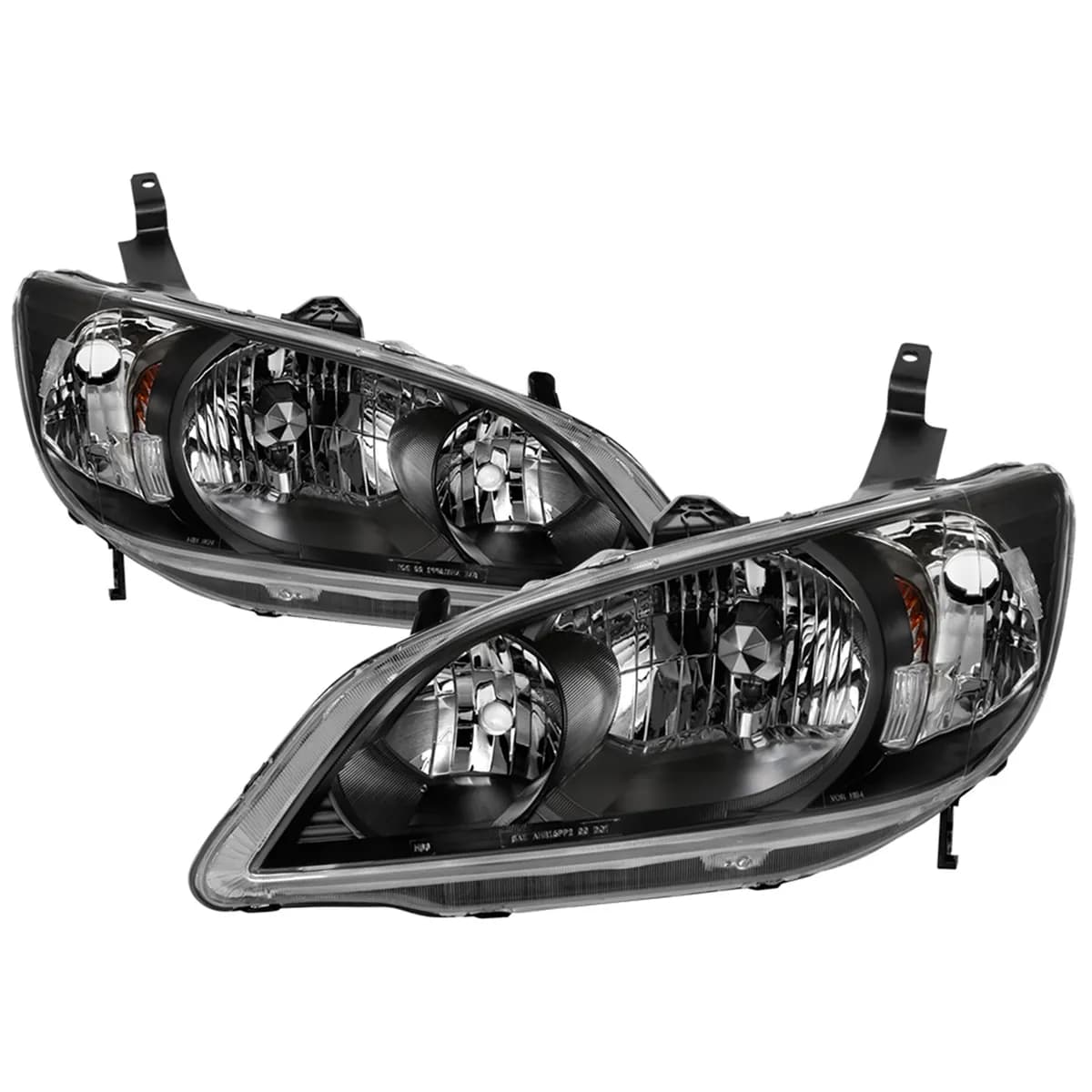 0405 Civic Coupe/Sedan (Ex Hatchback And si Models ) OEM Style Headlights Blac