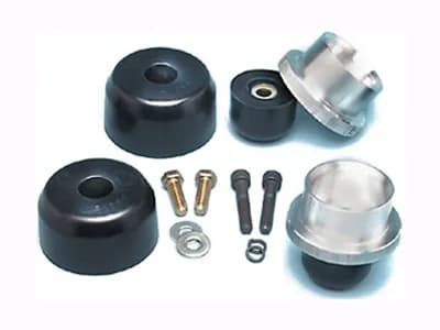 Bump Stop Kit 97-06 Wrangler TJ/LJ Rear Includes Polyurethane Bump Stops Aluminum Spacers Hardware RockJock 4x4