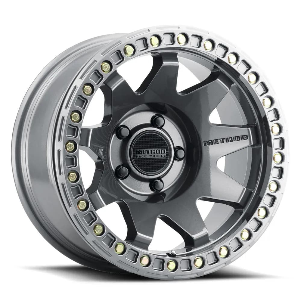 Method Race Wheels MR108 17x9 -44mm Offset 8x170 130.81mm Centerbore Gloss Titanium w BH-H24125-38 MR10879087844B