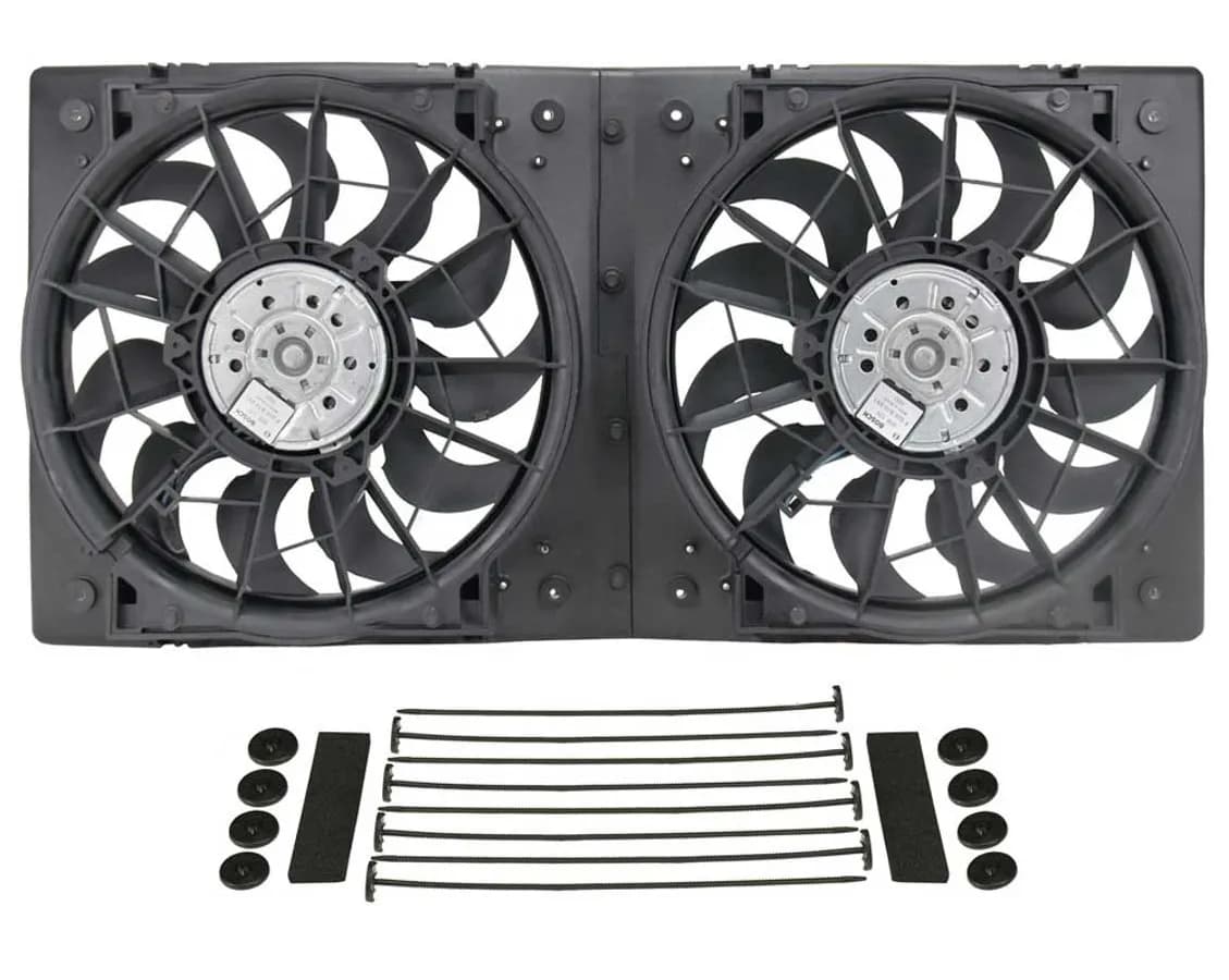 Derale 16928 High Output Dual 12 Electric RAD Fan/Plastic Shroud Kit