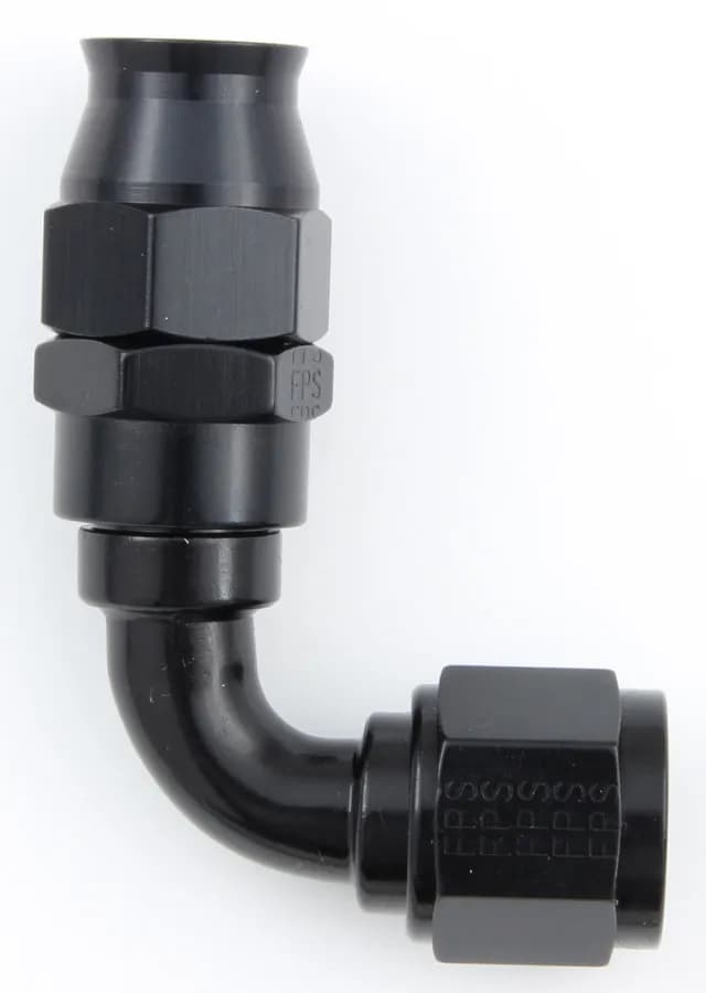 #8 Real Street 90 Deg. Hose End Black For Ptfe Hose