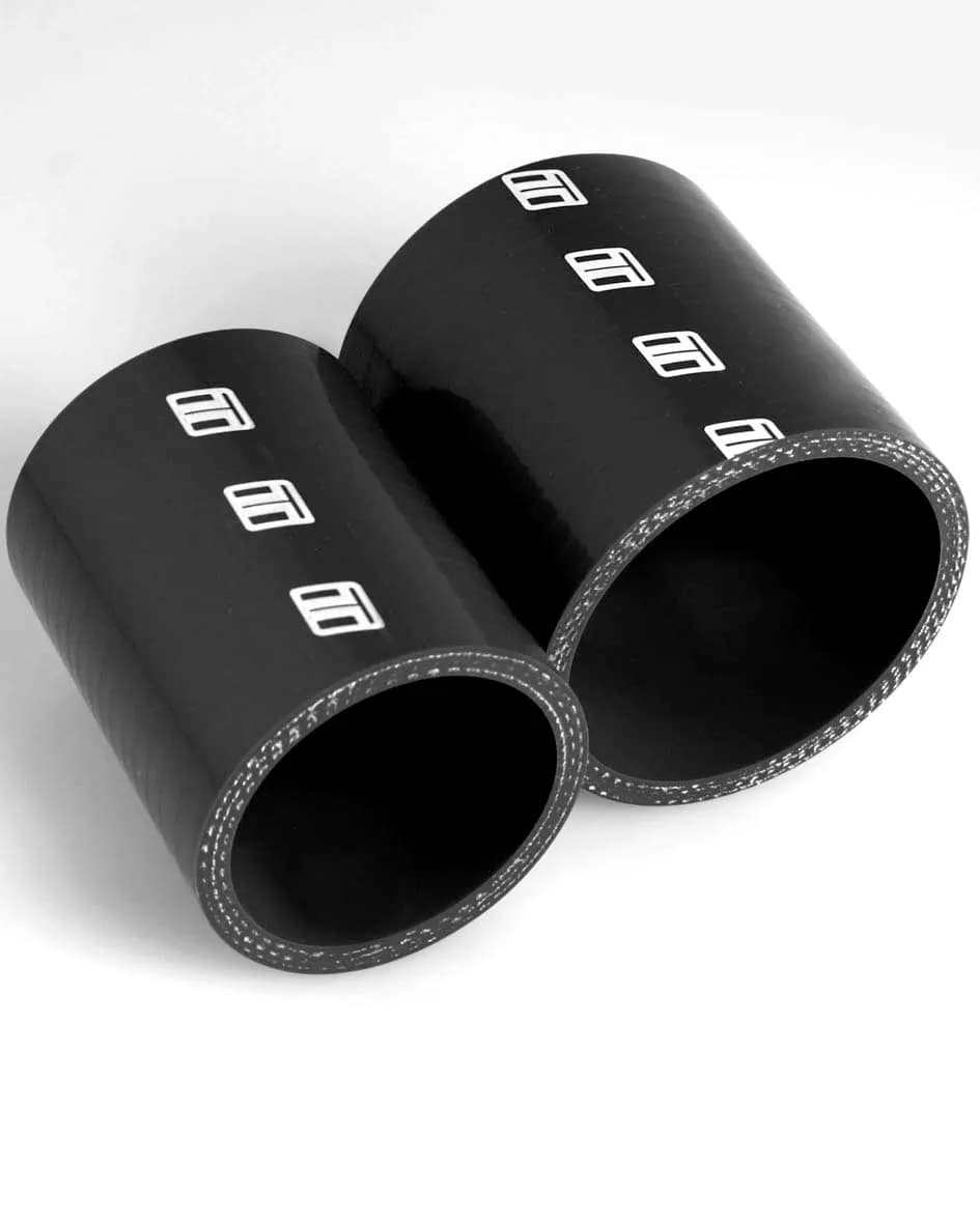 Straight 2.50 ID x 75mm - Black Automotive type Universal