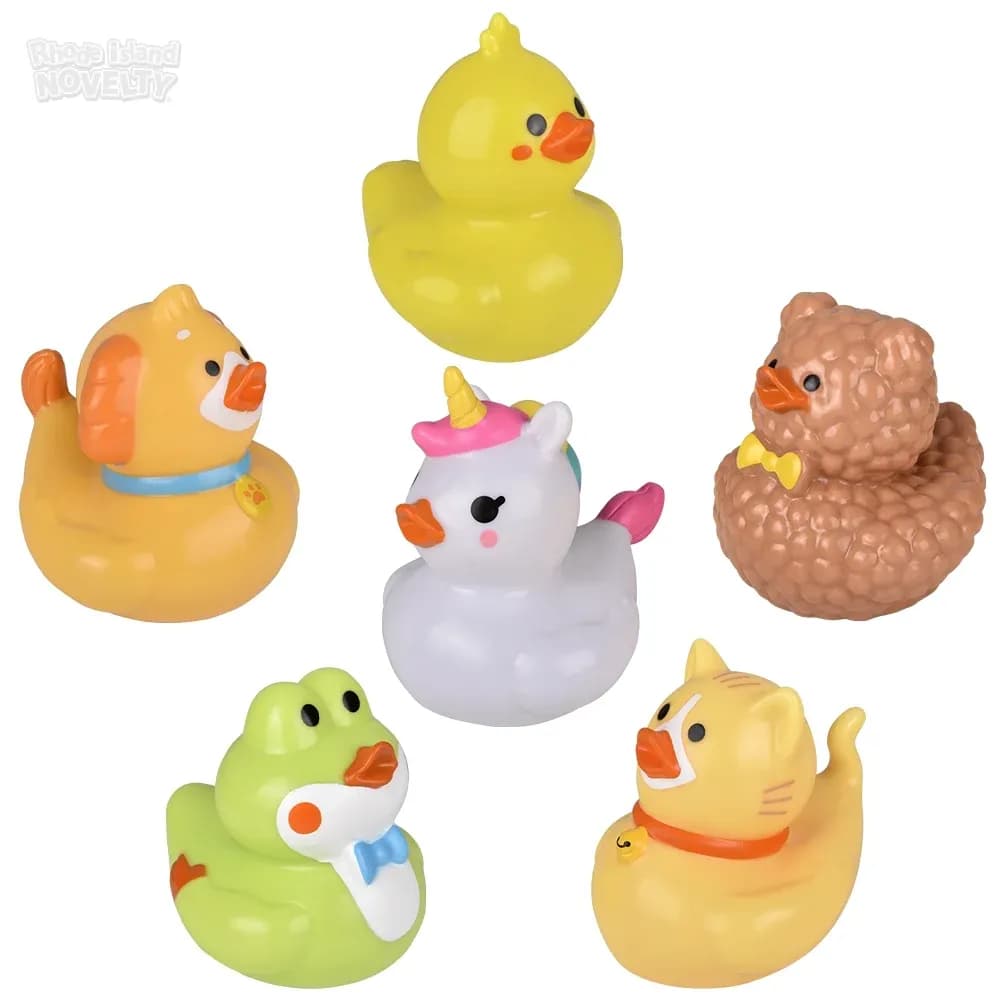 Big Kawaii Animal Rubber Duckies 6\"