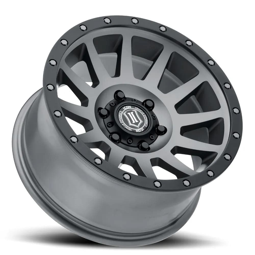 Icon Vehicle Dynamics Compression 17 x 8.5 6 x 5.5in, Titanium - Bronco 2021+