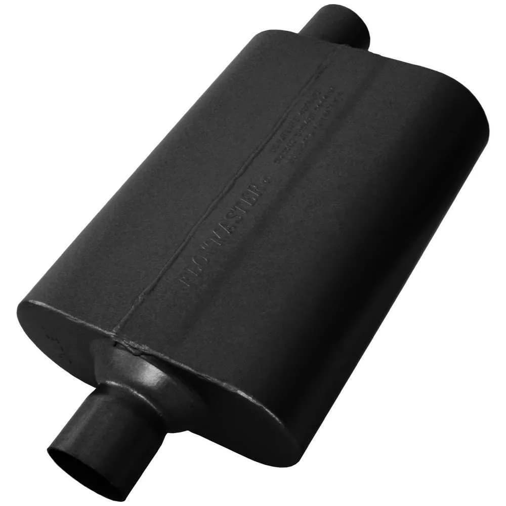 50 Series Delta Flow Muffler 2.25in IN (C) / OUT (O): ea 409S Stainless Steel
