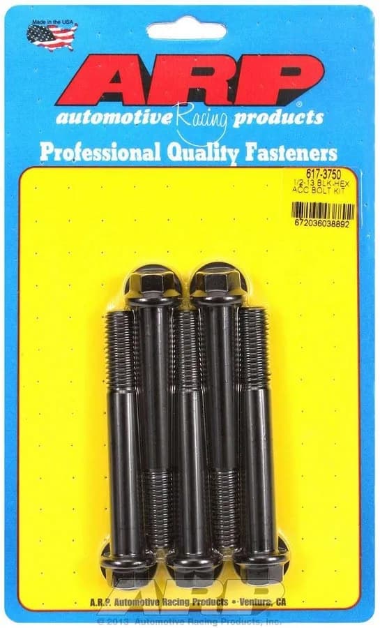 1/213 X 3.750 Hex Black Oxide Bolts