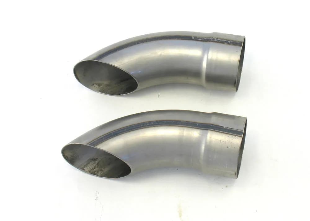 Patriot Exhaust H3815 Exhaust Turnout Inlet/Outlet 3 1/2 Inch Length 9 Inch Pair Raw Steel