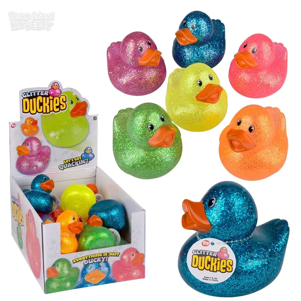 3.75\" Glitter Duckies 12ct