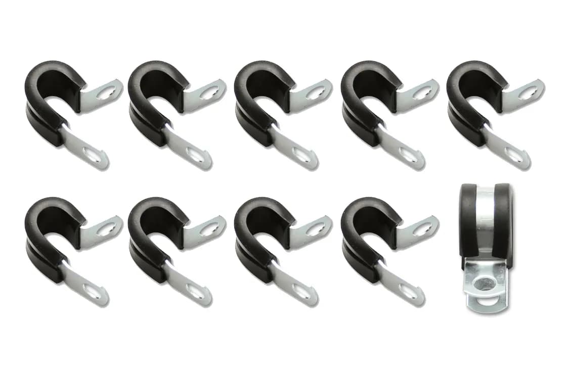 Vibrant Performance - 17194 - Stainless Steel Cushion P-Clamp for 0.75 in. O.D. hose - Pack of 10