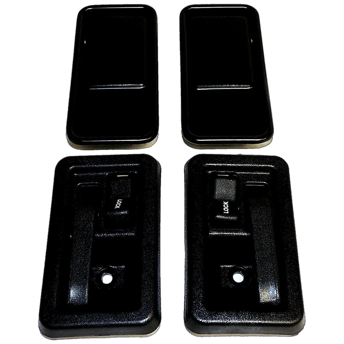 Door Handle Kit; Includes Left/Right Exterior and Interior Door Handles; Door Lock Rod Clips;
