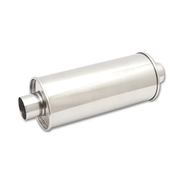 STREETPOWER Round Muffler; Round; 3 in. Inlet ID; 3 in. Outlet ID; 14 in. Body L; 19 in. Overall L; 6 in. Muffler OD; Center/Center Location;