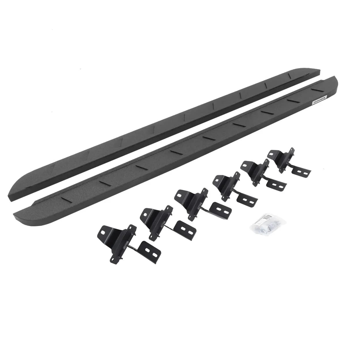 Go Rhino 63450673ST - RB10 Slim Line Running Boards With Mounting Brackets - Protective Bedliner Coating