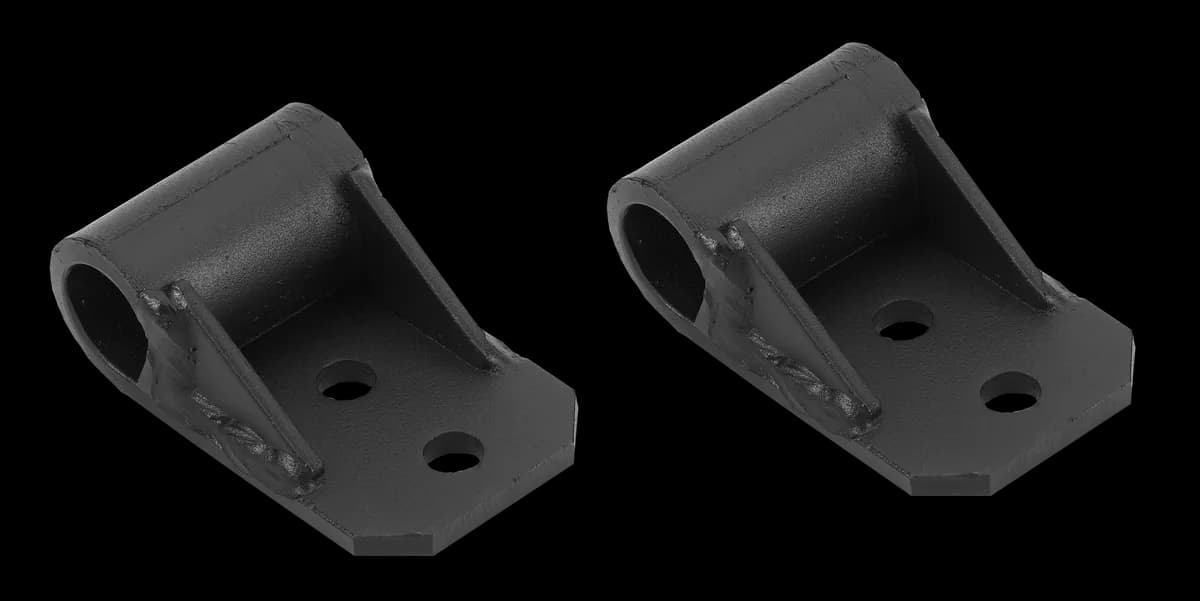 "jeep Cj7 Shackle Frame Mount For 2-1/2"" Rear Leaf Springs (No Bushings or Bolts)"