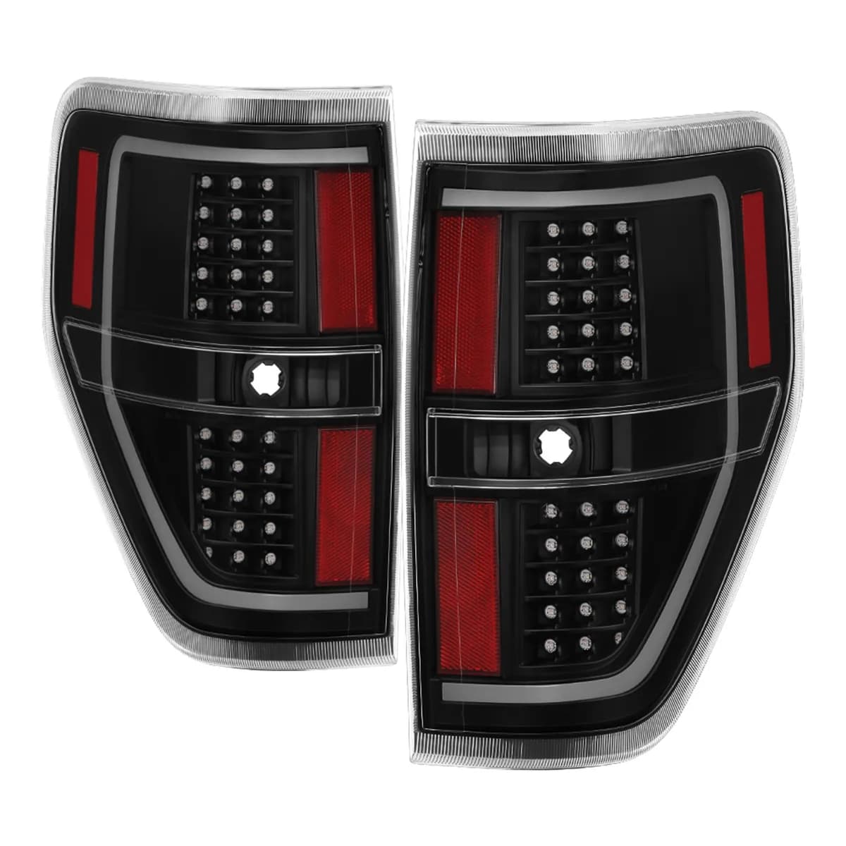 0914 F150light Bar LED Tail Lights Black