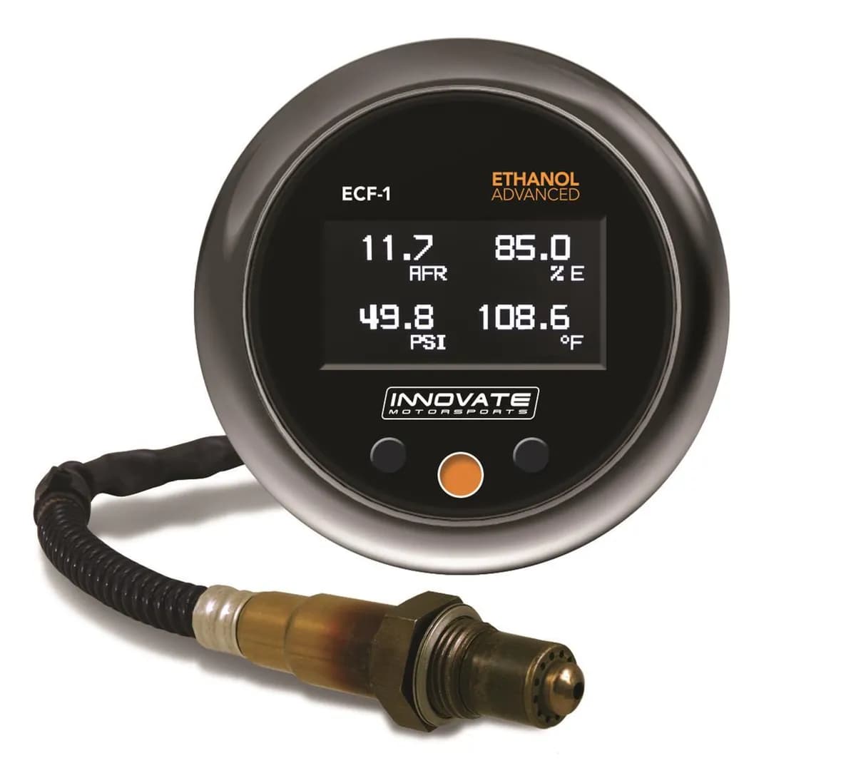 ECF-1: Ethanol Content %; FUEL Pressure/Temp;/Wideband Air/Fuel Ratio Gauge; Complete