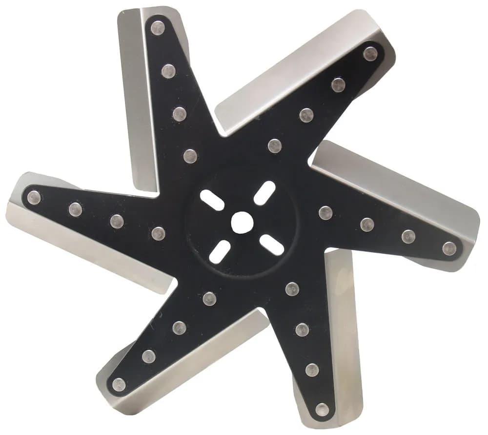 13 High Performance Stainless Steel Standard Rotation Flex Fan, Black Hub