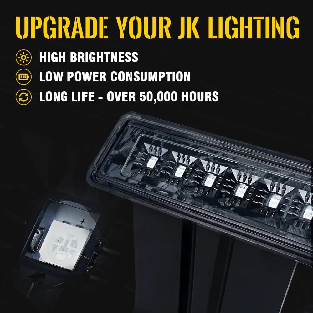 Xprite 2007–2018 Jeep Wrangler JK LED Third Brake Light | IP68 Waterproof Plug & Play