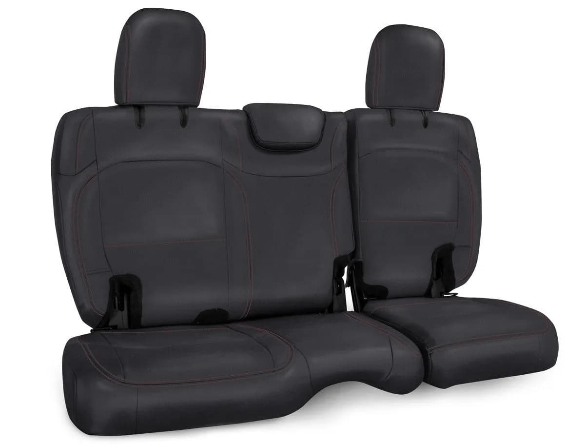 Rear Bench Cover for Jeep Wrangler JL 2 door Black with Red Stitching PRP Seats