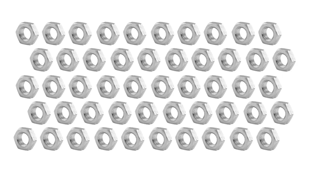 3/8-24 LH Alum Jam Nuts 50pk