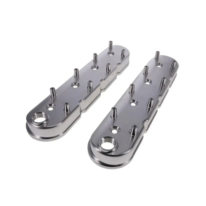 Top Street Performance JM8082-4 TSP V Series GM LS Natural Billet Aluminum Valve Covers
