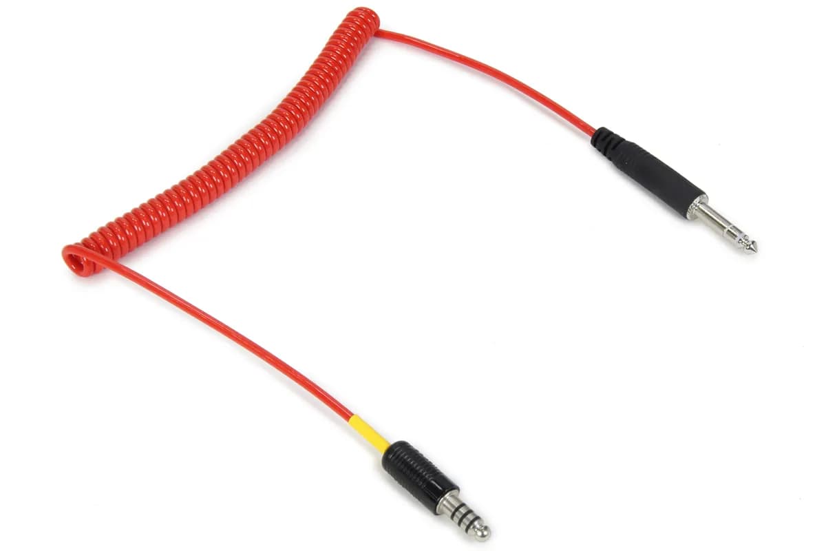 Helmet Adapter - 3 Conductor Male to 4 Conductor Stilo Coil Cord