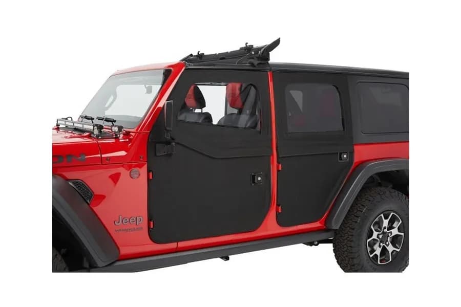 Full Fabric Doors Jeep '20-26 Gladiator '18-26 Wrangler JL Front Black Twill Bestop