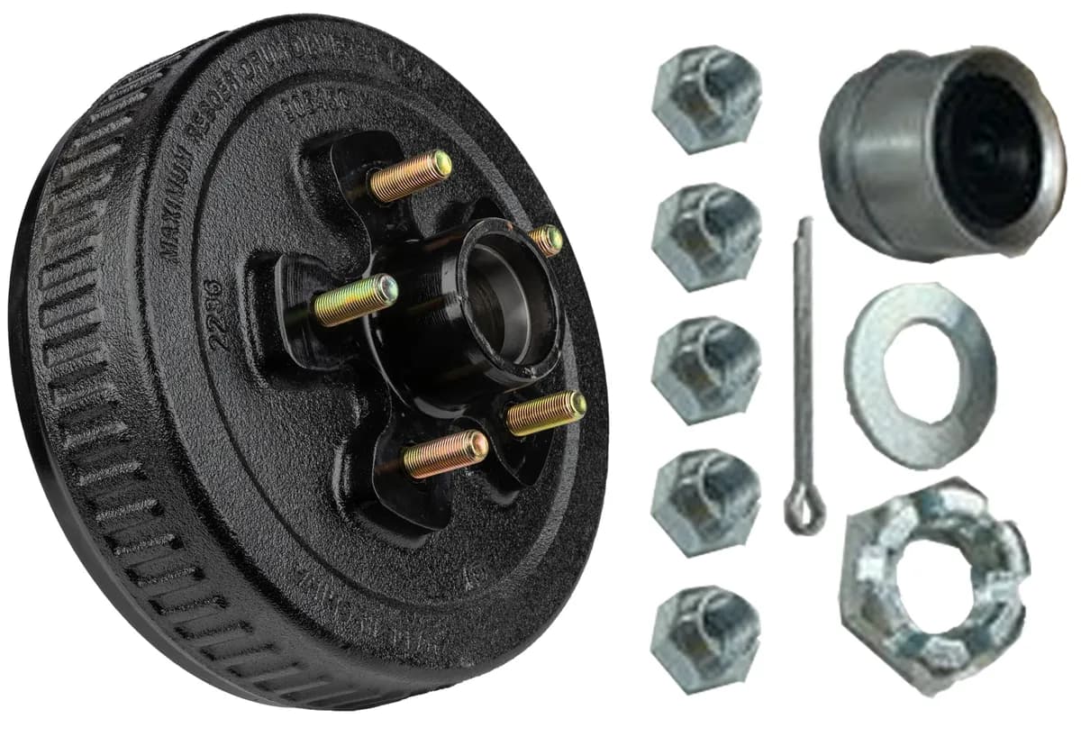 Hub/Drum Assembly Loaded 3500lb Capacity 5 x 4.5 I/2in20 10in Brakes