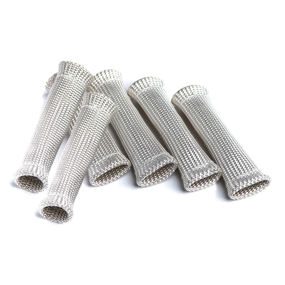 Plug Wire Sleeve Braided 6 x .375 Inch Up to 750 Degree F Natural 6 Pack Thermo Tec