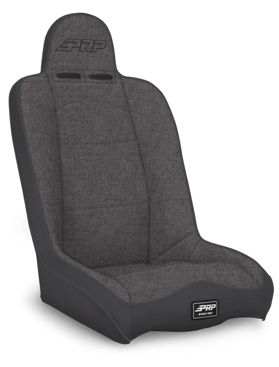 Daily Driver High Back Suspension Seat; All Grey; Prp Black Out Two Neck Slots