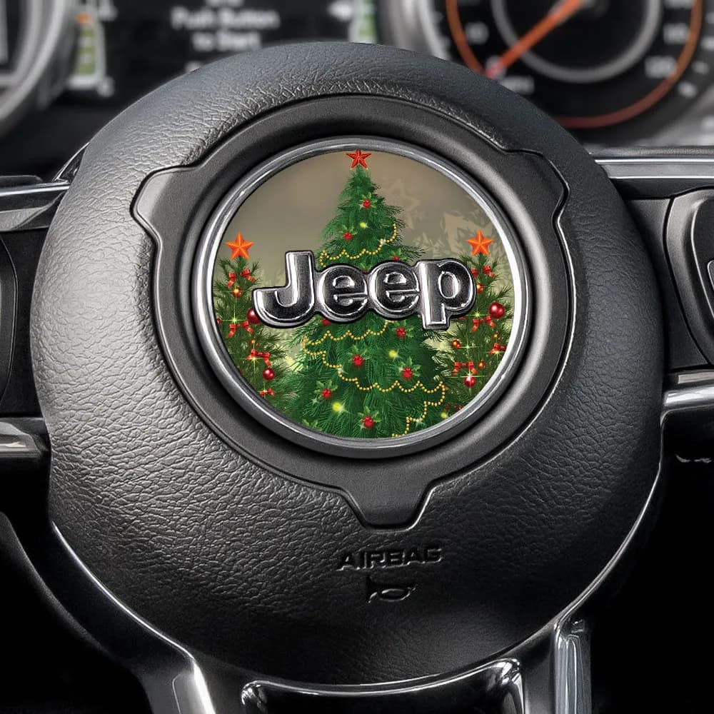 Xmas Tree Lights Steering Wheel Decal