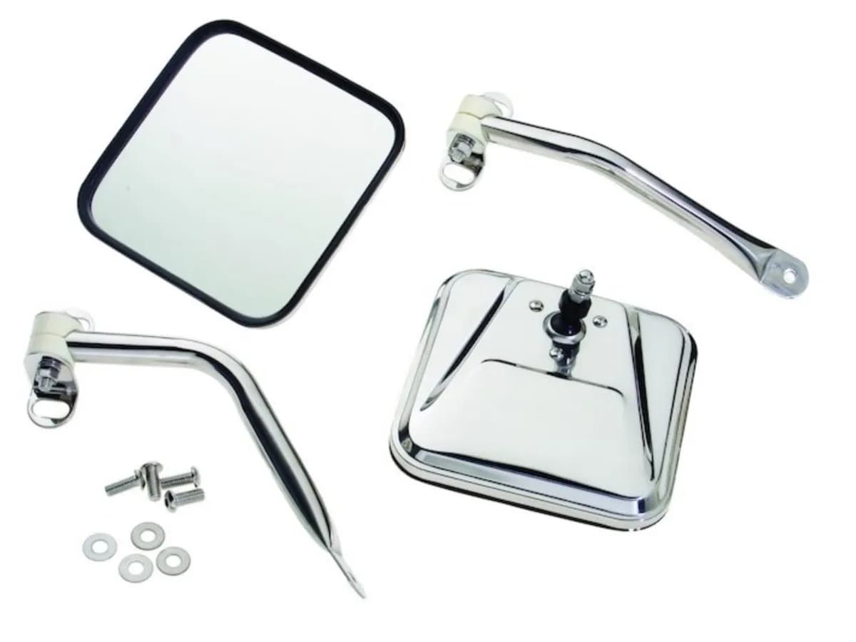 Exterior Accessories 1976-1983 Mirrors Windshield Mount Stainless