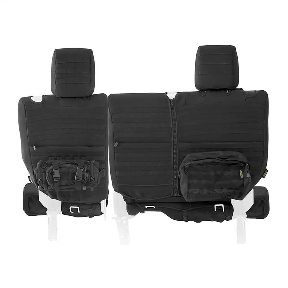 18c Wrangler JL 2DR Rear Neoprene Seat Cover; Black