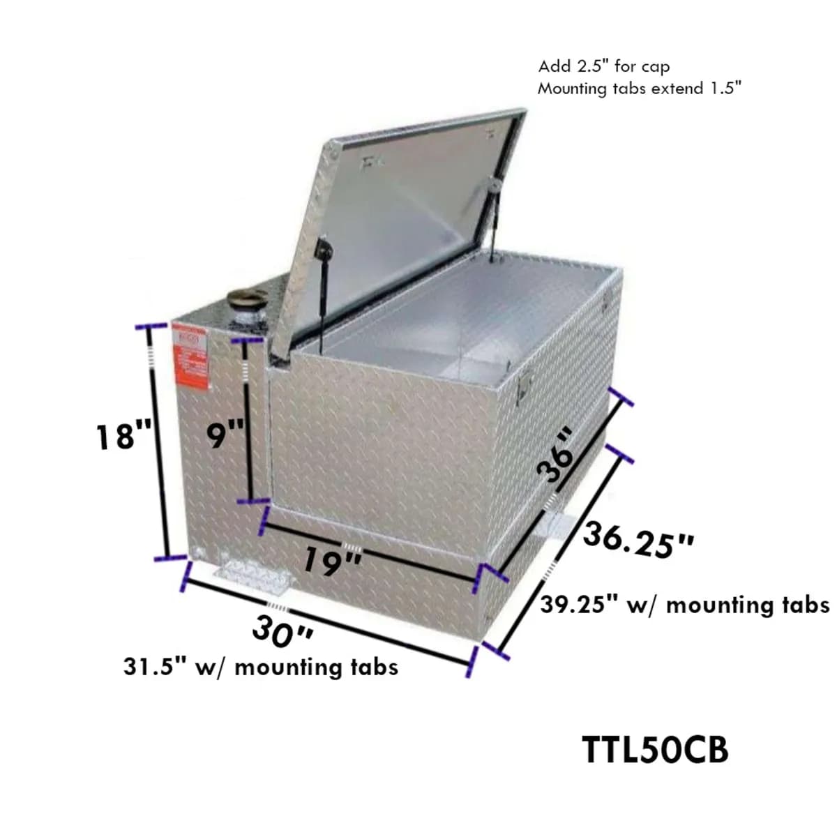ATI 47 Gallon Transfer Fuel Tank & Toolbox Combo