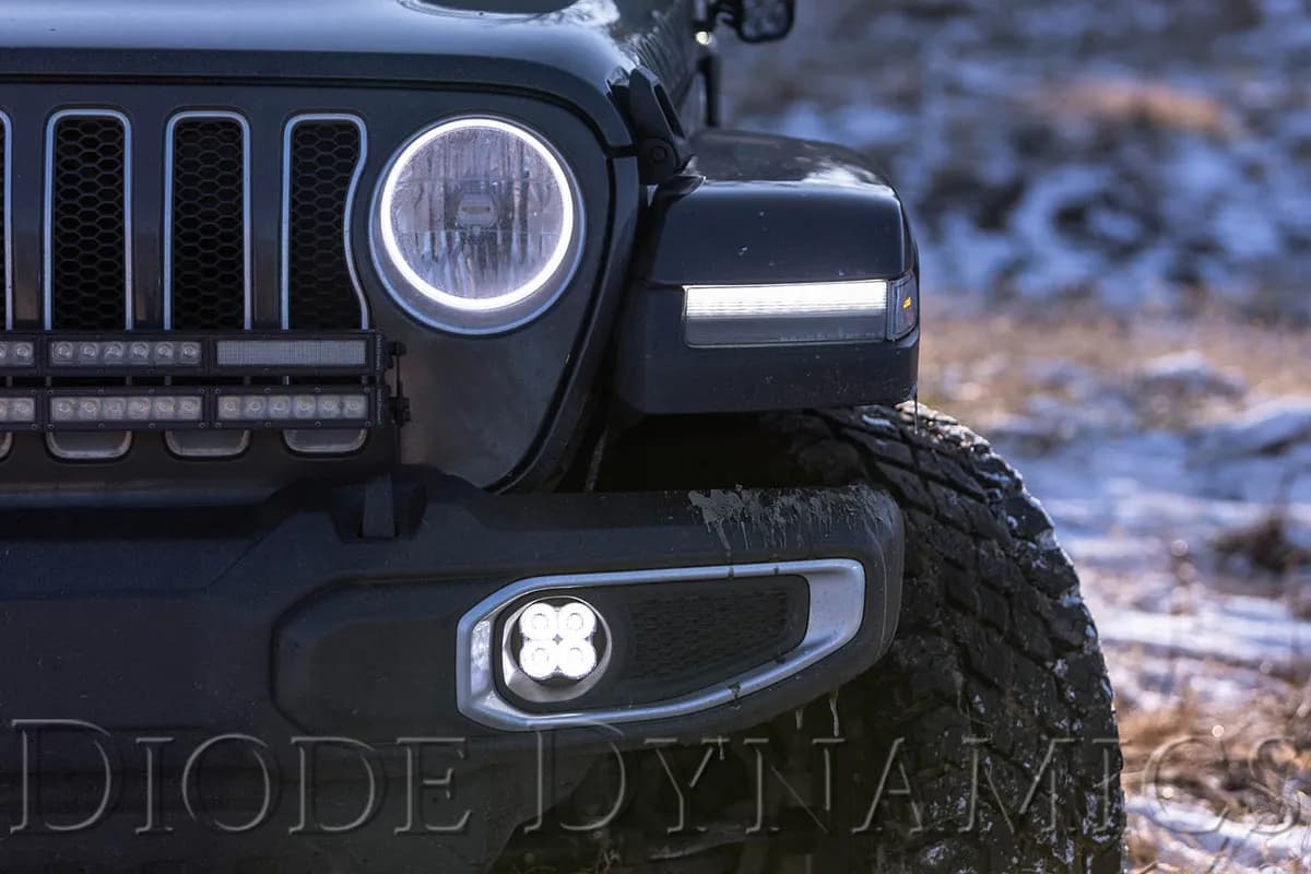 Diode Dynamics SS3 Pro Type MR Fog Light Kit, ABL White - SAE Fog - JT/JL/JK