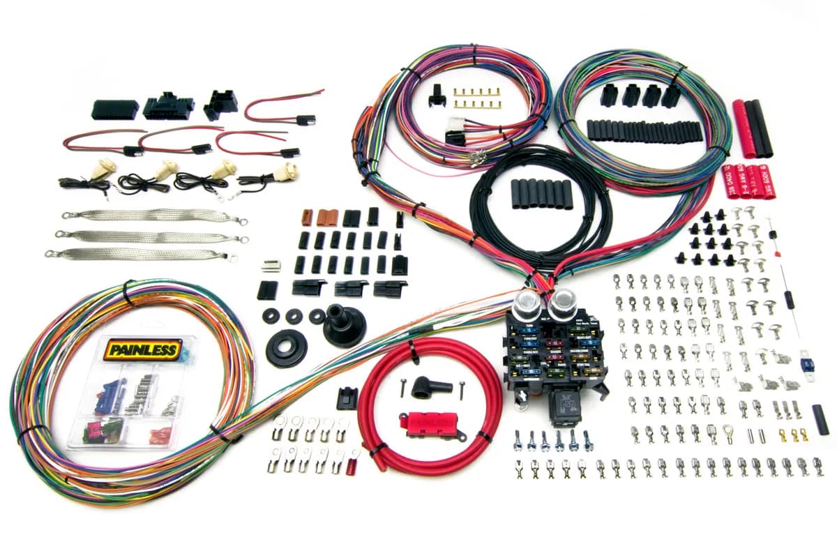 23 Circuit Pro Series Harness; w/GM Key In Dash; Connectors; Grommet Firewall Pass-Through; Incl. Hardware/Fasteners;