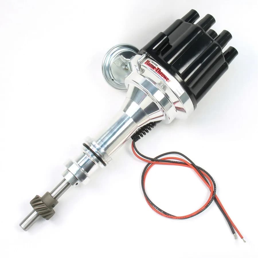 PerTronix Billet Distributor for Ford 351W Engines (Ignitor III) with Vacuum / Mechanical Advance - Black / Female - D7131700