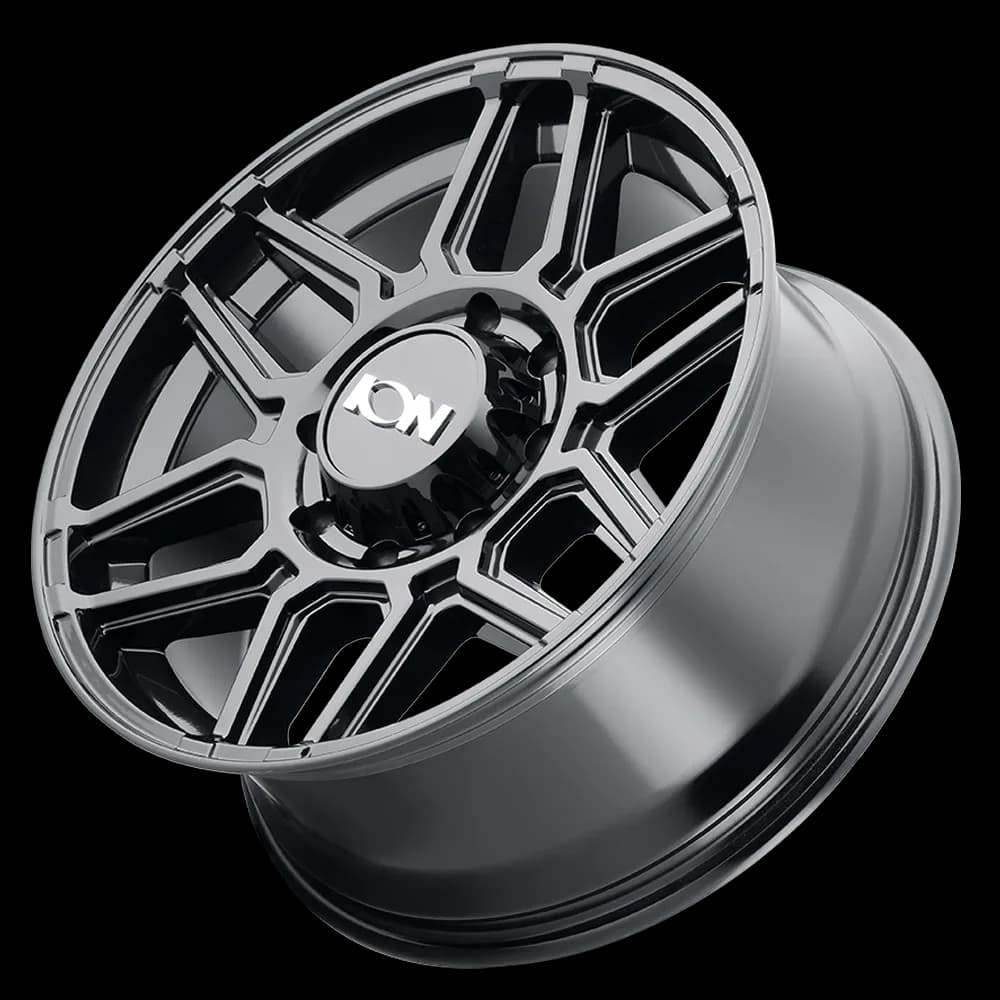 Cast Aluminum Wheels 146 GB 17x9 Gloss Black 8 On 165.1 Bolt Pattern 0 Offset ION Wheels