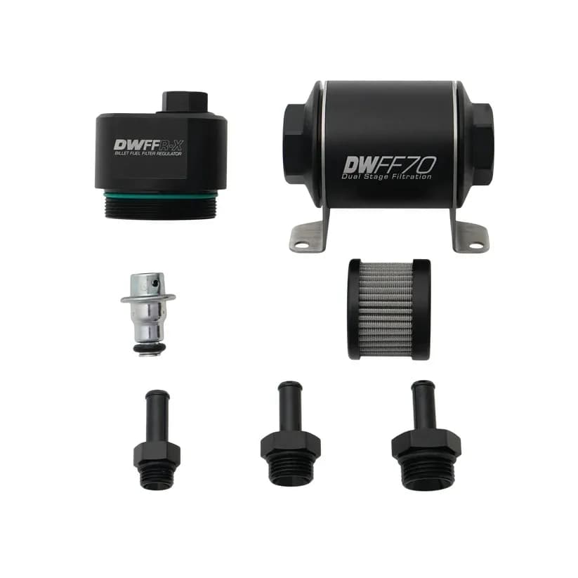 70mm Billet Fuel Filter Regulator 10 Micron with 3/8in Fittings
