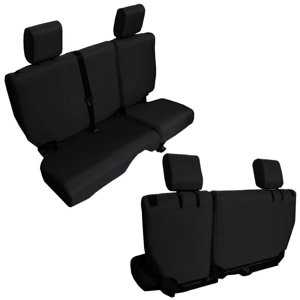 Jeep JK Seat Cover Rear Split Bench 4 Door Baseline Performance 2007 Wrangler JKU Graphite Bartact