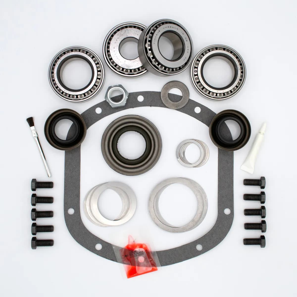 Eaton Master Differential Install Kit; Front; Dana 30; 10 Cover Bolts; 10 Ring Gear Bolts; 27 Axle Spline; 26 Pinion Spline; Reverse Rotation;