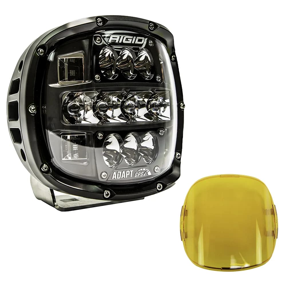 Rigid Adapt xp Extreme Powersports LED Light With 3 Lighting Zones And GPS Module, Kit Includes Amber Cover And Mounting Bracket,single