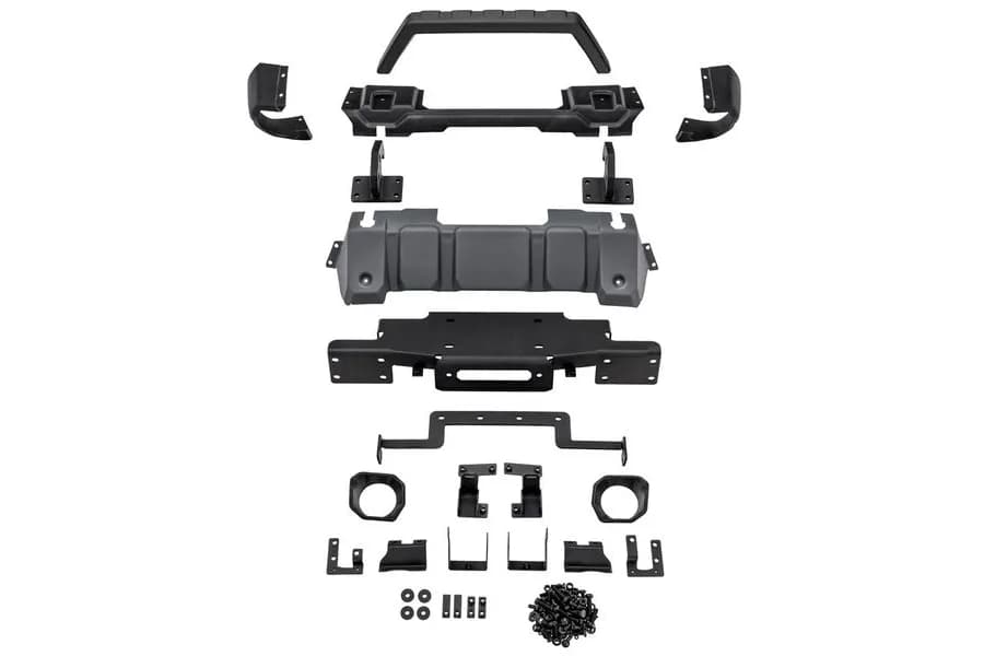 Venator Stubby Frt Bumper W/Overrider; 18curr Jeep Wrangler JL & Jt